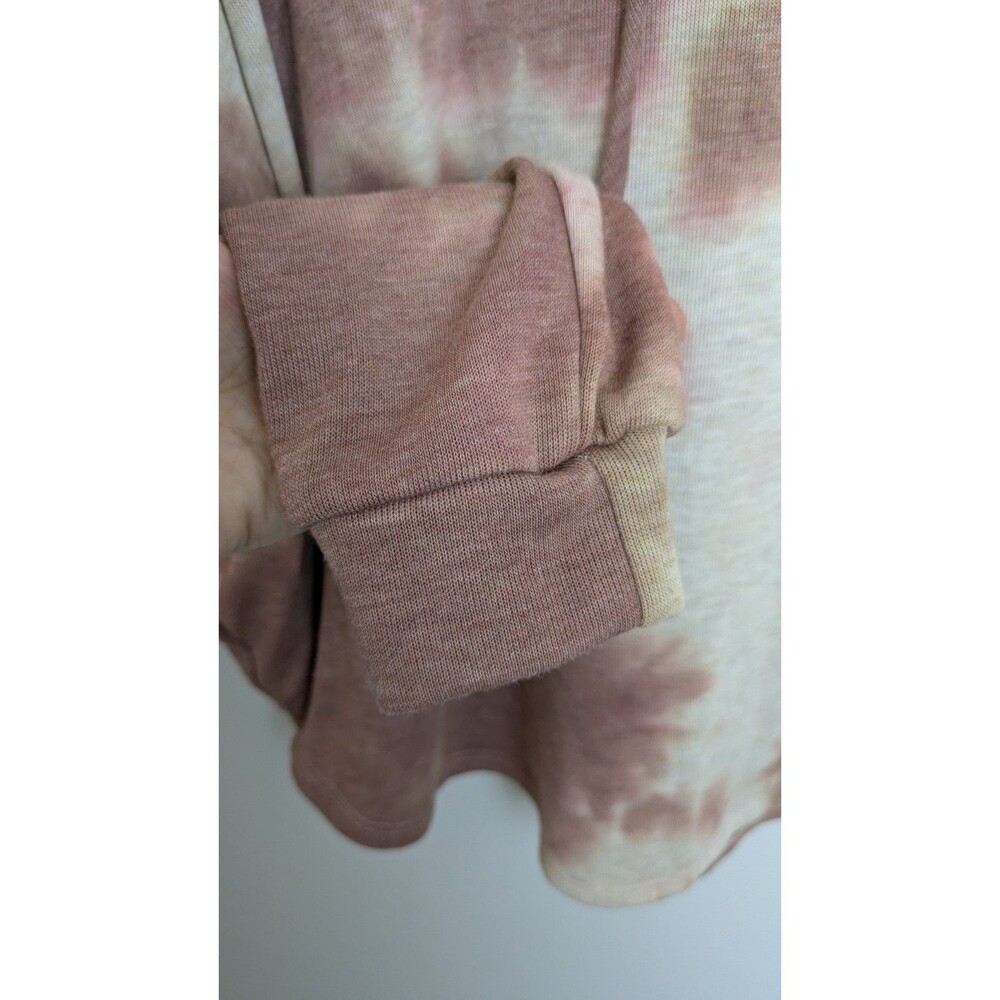 Phil Love Pink SZ M Tie-Dye Drop Shoulder Sweatshirt Comfy Oversized Boho Lounge - Picture 5 of 14